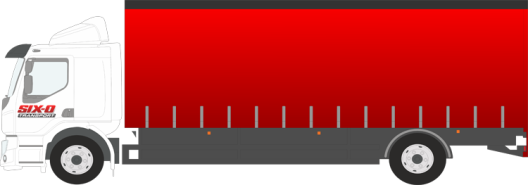 Diagram of our 18t Curtainside lorry