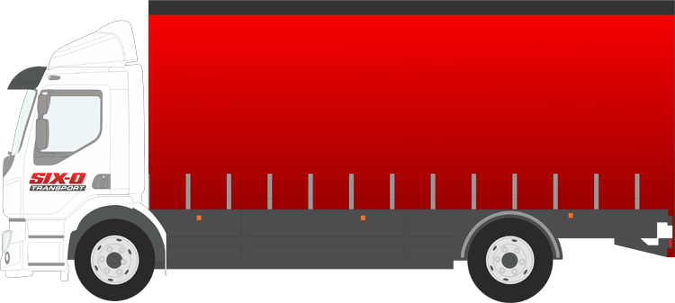 Diagram of our 7.5t Curtainside lorry